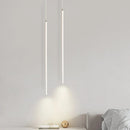 GobekUsa Black Slim 50cm 60cm LED Pendant Lamp for Restaurant Bar, Nordic Minimalist Style