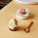 GobekUsa Cute Straw Hat Glass Bowl for Desserts and Fruits