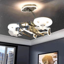 GobekUsa Kids Bedroom Ceiling Fan with Light, Remote Control - Modern LED Lamp