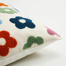 GobekUsa Embroidered Daisy Dandelion Cushion Cover 45x45cm for Sofa Bed Chair Living Room