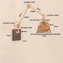 GobekUsa Cube Glass LED Wall Sconce Walnut Wood 2 Arms Rotatable Mirror Light