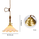 GobekUsa Glass LED Pendant Lamp: Modern Copper Nordic Indoor Lighting for Home, Coffee, Bedroom & Living Room