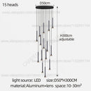 GobekUsa Horn-Shaped Nordic Pendant Lamp for Modern Living Room and Staircase