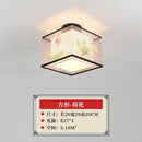 GobekUsa Lotus Chinese Chandelier Ceiling Lamp Simple Corridor Painting LED Lighting
