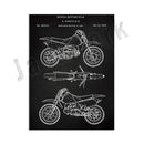 GobekUsa Dirt Bike Patent Blueprint Poster Canvas Wall Art