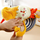 GobekUsa Coral Velvet Cartoon Style Hand Towel
