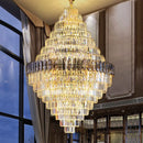 GobekUsa Crystal Chandelier: Luxe Stairwell Lighting for Penthouse Villa