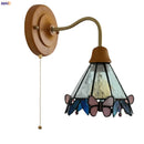 GobekUsa Butterfly Glass LED Wall Light with Copper Arm for Home Decor.