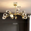 GobekUsa Crystal Chandelier: Luxury Living Room Dining Ceiling Light