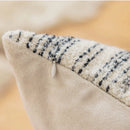 GobekUsa Comfort Woolen Pillow Cover Beige Black Striped 45*45 Luxe Plush Home Décor
