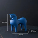 GobekUsa Abstract Ceramic Horse Sculpture Decorative Figurine