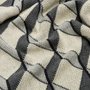 GobekUsa 3D Cube Cotton Knitted Plaid Blanket - Soft and Cozy Nordic Bedspread