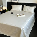 GobekUsa Luxe Cotton Satin Stripe Bed Sheet Set with 2 Pillowcase