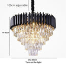 GobekUsa Golden Crystal Chandelier LED Ceiling Light for Living Room & Lobby
