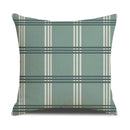 GobekUsa Deer Grid Line Pillowcase 45x45cm Nordic Linen Cushion Cover for Modern Home