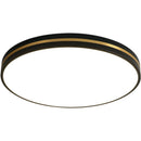 GobekUsa LED Ceiling Lights: Modern Golden Ring Square Round Black Metal Minimalist Lamp