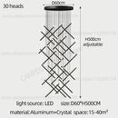 GobekUsa LED Staircase Pendant Chandelier, Modern Nordic Restaurant Hanging Light