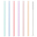 GobekUsa 6-Piece Reusable Silicone Straws Set with Cleaning Brush - Eco-Friendly Party Accessories