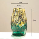 GobekUsa Gradients Black Glass Vase Terrarium Pot Bowl Desktop Organization Blooms Pots