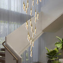 GobekUsa Crystal Tear Drop Ceiling Chandelier LED Pendant Light Fixture