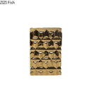 GobekUsa Golden Square Ceramic Vase with Artificial Flowers for Room Aesthetic Decor
