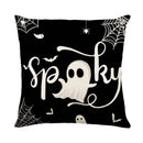 GobekUsa Halloween Pumpkin Linen Cushion Cover Set for Home Sofa Bedroom Decor