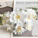 GobekUsa Ivory Flower Cherry Stamen Berries Bundle for DIY Christmas Wedding Decor