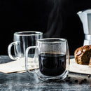 GobekUsa Glass Coffee Mug with Heat Resistant Handle – Bar Drinkware Cup