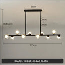 GobekUsa Glass Balls Chandelier: Stylish Suspension Lighting for Dining Room, Kitchen, and Office