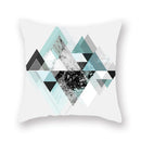 GobekUsa Geometric Leaf Flower Pillowcase Teal Blue Sofa Car Home Decor Throw Cover