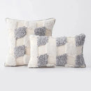 GobekUsa Geometric Waves Tufted Pillow Covers with Embroidered Tassels