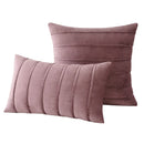 GobekUsa Blue Velvet Stripe Pillow Covers - 2Pcs Luxury Soft Cushion Cases for Couch