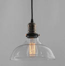 Nordic Vintage Glass Pendant Light in Clear or Amber