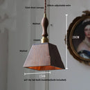 GobekUsa Glass LED Pendant Lamp with Walnut Wood Brass Accent