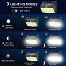 GobekUsa 138 LED Solar Wall Lamp Security Motion Sensor 3 Modes Fence Yard Deck