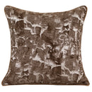 GobekUsa Luxe Jacquard Cushion Covers - Brown Gold Coffee Color - 45x45cm