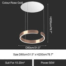 GobekUsa LED Ring Chandelier: Modern Dining Room Table Lighting & Home Decoration