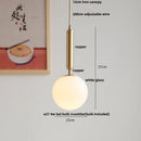 GobekUsa Copper White Glass LED Pendant Lamp for Modern Living Room Decor