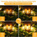 GobekUsa Dimmable LED Outdoor Globe String Lights for Patio Decor