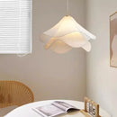 White Flower Fabric Pendant Light