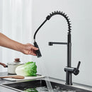 GobekUsa Brass Kitchen Sink Faucet with Dual Stream Sprayer Nozzle, Hot Cold Water Mixer Tap