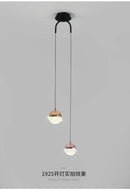 GobekUsa Double Glass Ball Pendant Light Fixture for Bedroom Ceiling Lighting