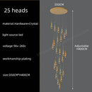 GobekUsa Crystal Pendant Chandelier for High Ceilings