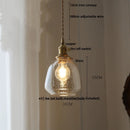 GobekUsa Glabe LED Pendant Lamp Walnut Wood Copper Modern Hanging Light Fixture