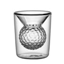 GobekUsa Golf Ball Double Tumbler: High Borosilicate Thickened Glass Cup