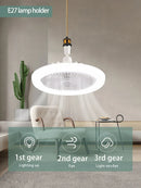 GobekUsa 2-in-1 Ceiling Fan with Remote Control, Silent Operation, E27 Lighting, Home Décor