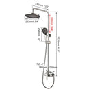 GobekUsa 8 Inch Stainless Steel Rainfall Shower Set in Chrome Finish