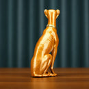GobekUsa Greyhound Metal Sculpture: Handcrafted Dog Figurine for Home Decor