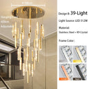 GobekUsa Large Crystal Luxury Chandelier for Living Room Dining Hall Stair Suspension
