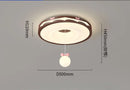 GobekUsa Cream Wind Walnut Round Master Bedroom Lamp Warm Retro Hanging Ball Ceiling